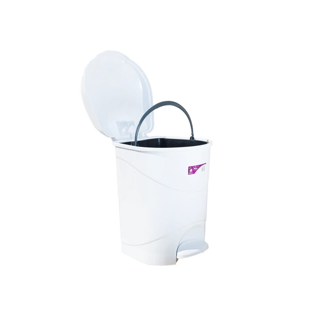 Контейнер для сміття Irak Plastik Bella №1 з педаллю білий 12 л (4557) - picture 2