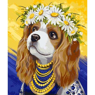 Картина по номерам Santi Спаніель у віночку 40*50 см ©pollypop92 (954394) зображення 1