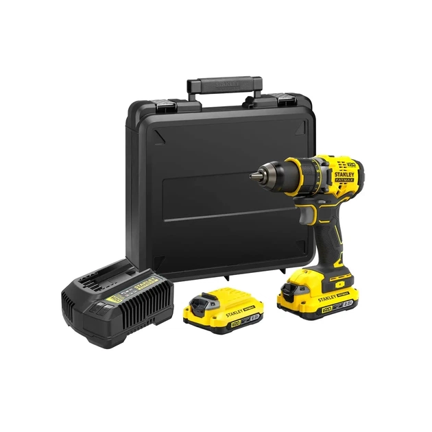Шуруповерт Stanley FatMax, Li-lon 18V, 2x2.0Ah, 80 Нм, 0-600/2100 об/хв, 3.75 кг, кейс (SBD720D2K) - изображение 1