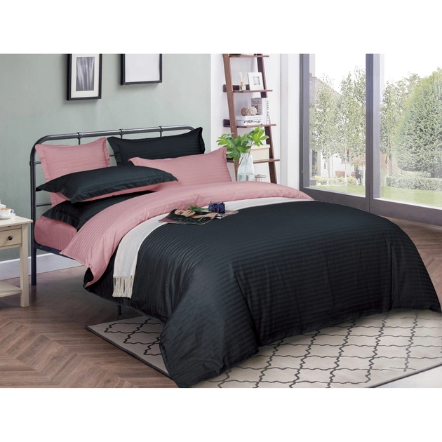 Постільна білизна MirSon Satin Stripe 30-0021 + 30-0007 Esandiora 160х220 Сімейний (2200005267721) - зображення 1