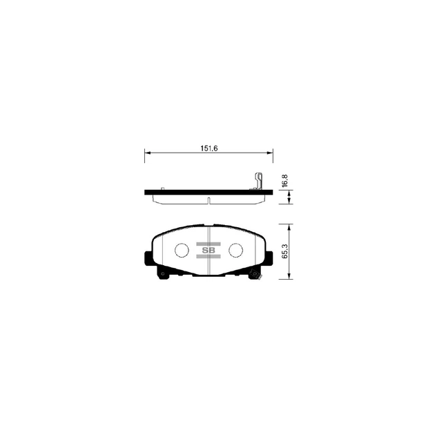 Тормозные колодки HI-Q SP1606 - изображение 1