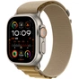 Ремінець до смарт-годинника Apple 49mm Tan Alpine Loop - Medium - Natural Titanium Finish (MXN23ZM/A) - уменьшенное изображение 2