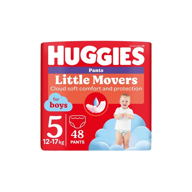 Підгузки Huggies Little Movers/Pants 5 (12-17 кг) для хлопчиків 48 шт (5029053547619) - picture 1