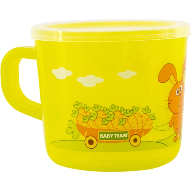 Набір дитячого посуду Baby Team чашка прозора 200 мл (6007_желтий) - picture 5