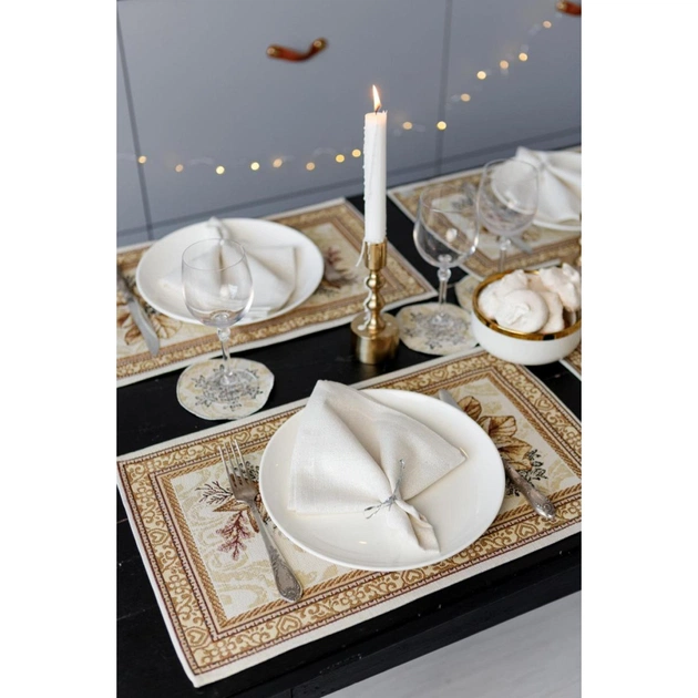 Серветка на стіл Прованс гобеленова Золоте свято 30х50 см (036311) - picture 3