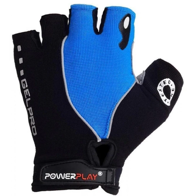 Велорукавиці PowerPlay 5019 Black/Blue L (5019C_L_Blue) - зображення 2