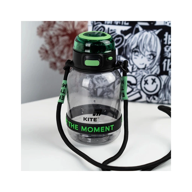 Поїльник-непроливайка Kite 700 мл, чорно-зелена (K25-1218-2) - picture 9