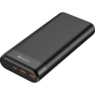 Батарея універсальна Sandberg 20000mAh, PD/65W, QC/3.0, Always-ON-Mode, +cable 100W (420-62) зображення 1