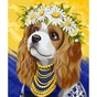 Картина по номерам Santi Спаніель у віночку 40*50 см ©pollypop92 (954394) - зменшене зображення 1