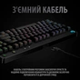 Клавіатура Logitech G PRO Mechanical Gaming USB UA Black (920-009392) - зменшене зображення 6