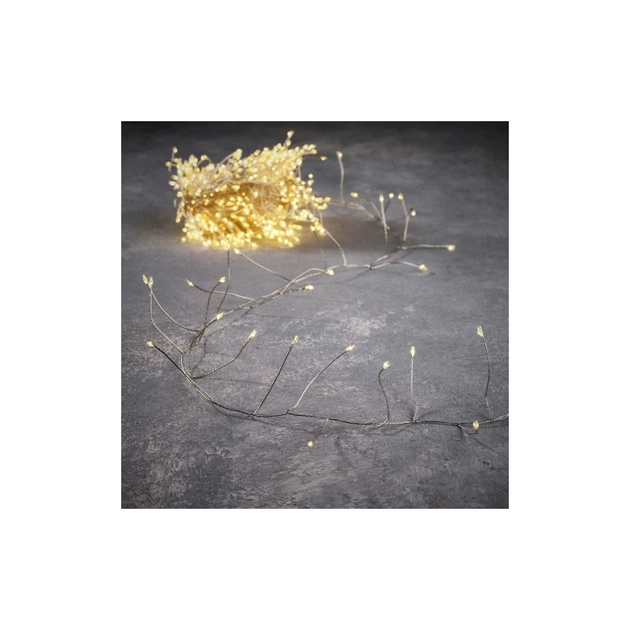 Гирлянда Luca Lighting кластер серебряная струна, 11 м, теплый белый (8718861852660) - изображение 1
