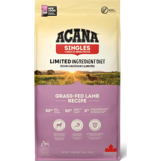 Сухой корм для собак ACANA Grass-Fed Lamb 17 кг (0064992570170) - изображение 1