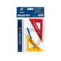Лінійка Kite набір: лінійка 15 см, 2 косинця, транспортир FC Barcelona (BC25-282) - уменьшенное изображение 2