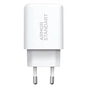 Зарядний пристрій Armorstandart 1xUSB-C PD25W + 1xUSB QC3.0 GaN white (ARM87066) - зменшене зображення 1