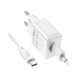 Зарядний пристрій HOCO C106A Leisure USB + cable USB to USB-C 10.5W White (6931474783912) - зменшене зображення 6