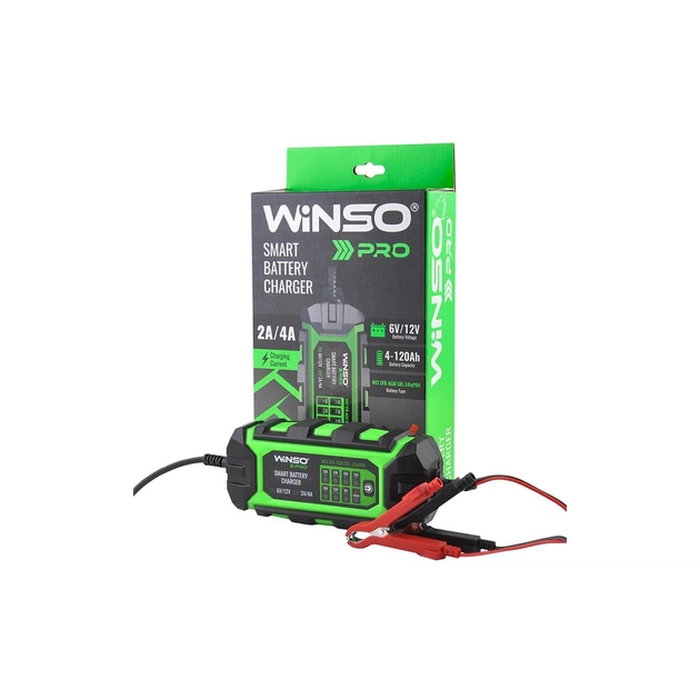 Зарядное устройство для автомобильного аккумулятора WINSO PRO 8LEDs 4A, 6V/12V, 4-120Ah (139310) - изображение 4