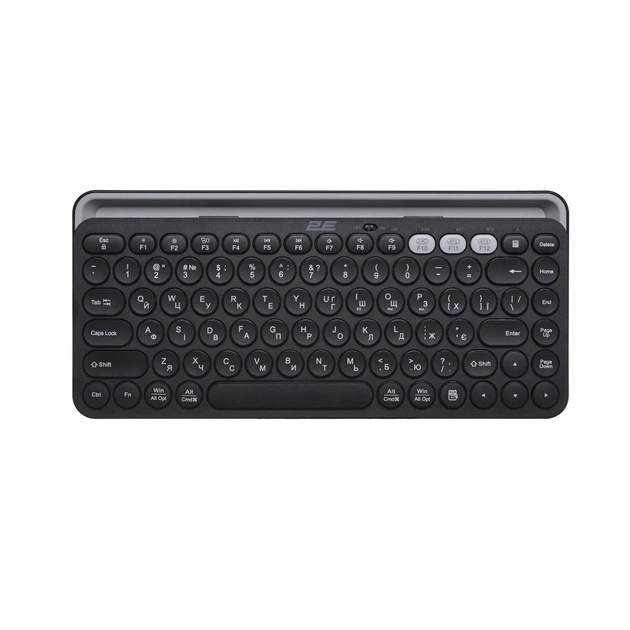 Клавіатура 2E KS250 Wireless USB/Bluetooth UA Black (2E-KS250WBK_UA) - зображення 1