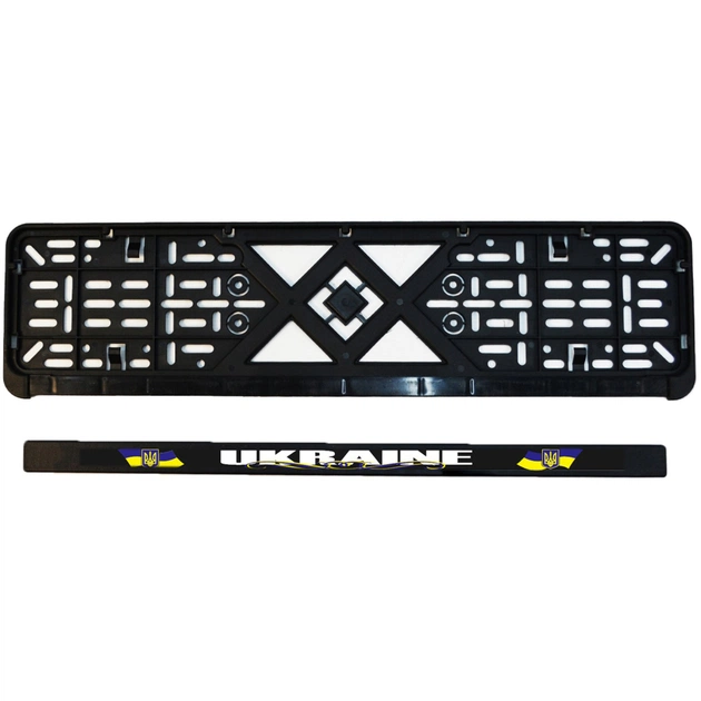Рамка номерного знака Poputchik "UKRAINE" (24-261-IS) - зображення 4