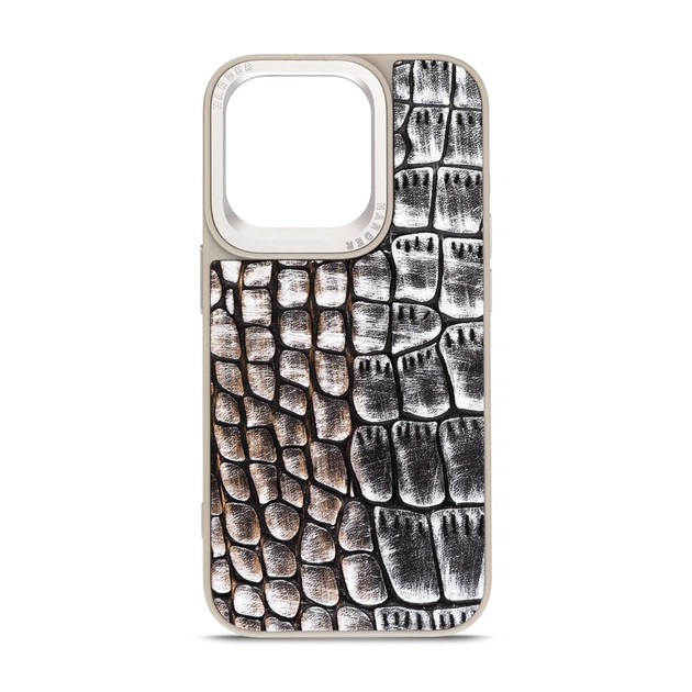 Чехол для мобильного телефона Harder Glamorous Croco Apple iPhone 14 Pro Grey Gold (ARM76770) - изображение 1