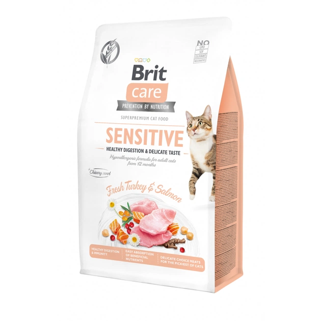 Сухой корм для кошек Brit Care Cat GF Sensitive HDigestion and Delicate Taste 400 г (8595602540716) - изображение 1