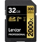 Карта пам'яті Lexar 32GB SDHC class 10 UHS-II V90 U3 2000x (LSD2000032G-BNNNG) - зменшене зображення 1