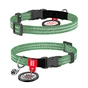 Нашийник для тварин WAUDOG Re-cotton з QR паспортом, пластиковий фастекс XS зелений (164218) - зменшене зображення 1