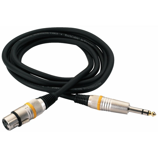 Мікрофонний кабель RockCable Microphone Cable - XLR (f) / TRS Jack 3m (RCL 30383 D6 F BA) - picture 1