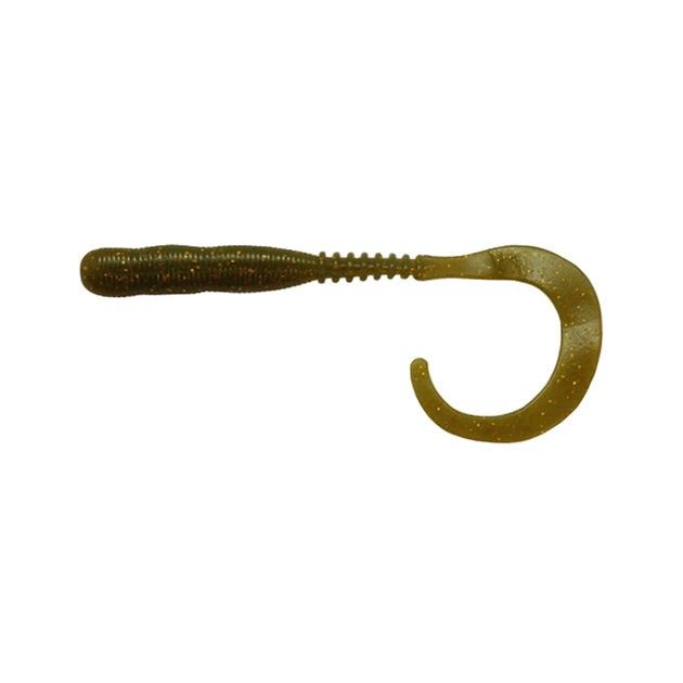 Силикон рыболовный Reins Curly Curly 4" 035 Green Sparkle (15 шт/уп.) (1552.00.36) - изображение 1