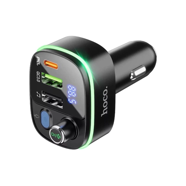 FM модулятор HOCO E62, Black, Box - picture 4