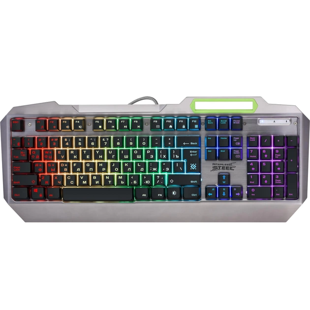 Клавіатура Defender Stainless steel GK-150DL RU RGB (45150) - зображення 1