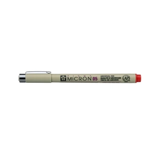 Лайнер Sakura Pigma Micron (0.5) 0,45 мм Червоний (084511306417) зображення 1