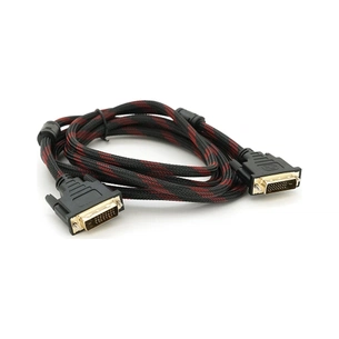 Кабель мультимедійний DVI M to DVI M 3.0m 24+1pin black/red Merlion (YT-DVI(M)/(M)NY/RD-3.0m) зображення 1