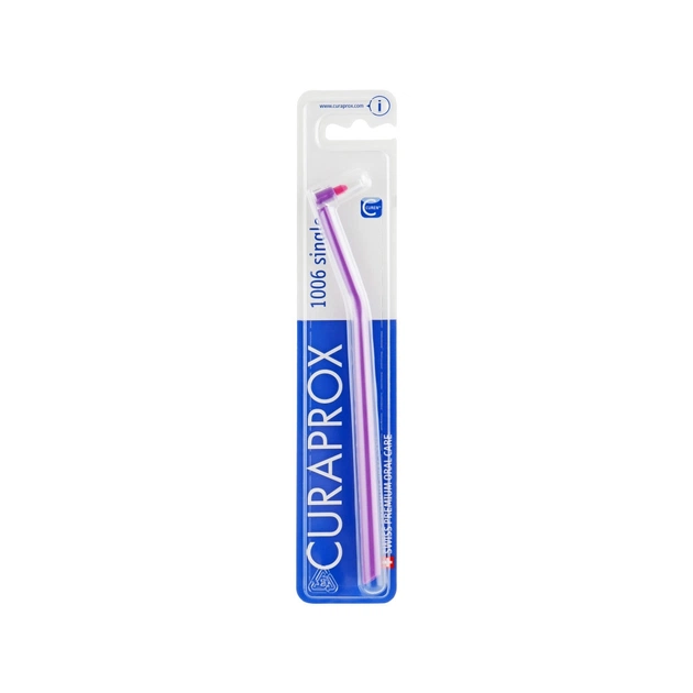 Зубна щітка Curaprox CS 1006 Single & Sulcular 6 мм Монопучкова Фіолетова (CS 1006-07) - зображення 1