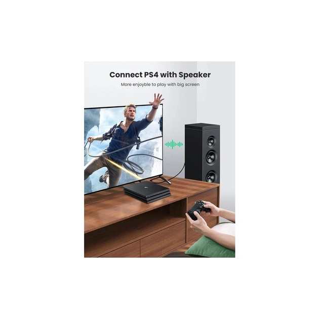 Кабель мультимедійний Optical Toslink 1.0m AV122 black Ugreen (70890) - picture 6