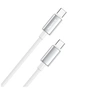 Дата кабель USB-C to USB-C 1.0m 5A 100W zinc alloy braided white ColorWay (CW-CBPDCC098-WT) - зменшене зображення 2