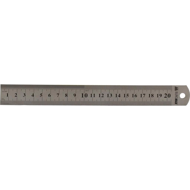Линейка Buromax 20см, steel (BM.5810-20) - изображение 1