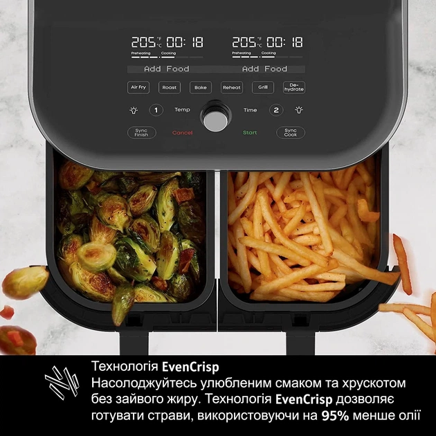 Мультипіч Instant Vortex Plus Double Basket ClearCook - зображення 3