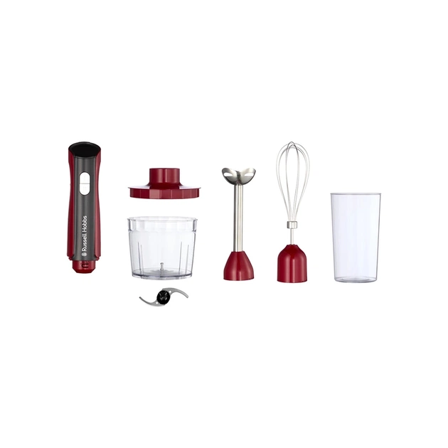 Блендер Russell Hobbs Hobbs заглибний Desire Red, 500Вт, чаша-500мл, вінчик, міні-подріб. (27140-56) - picture 5