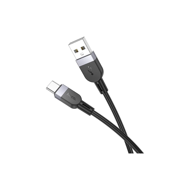 Дата кабель USB 2.0 AM to USB-C 1.0m silicone X109 Energy black HOCO (6942007636247) - зображення 1