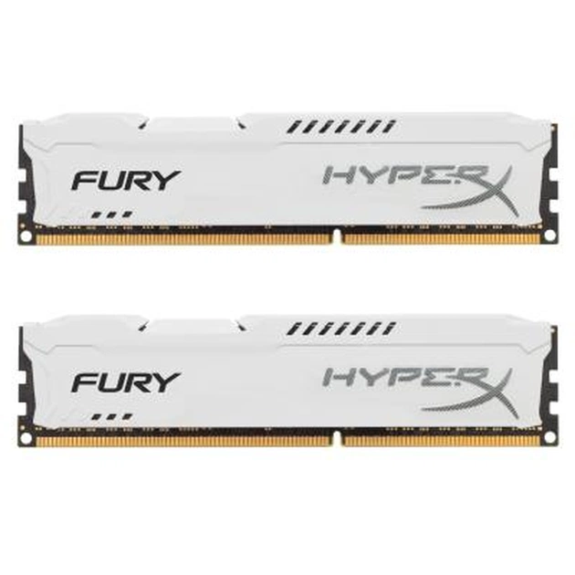 Модуль пам'яті для комп'ютера DDR3 8Gb (2x4GB) 1600 MHz HyperX Fury White Kingston Fury (ex.HyperX) (HX316C10FWK2/8) - изображение 1