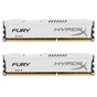 Модуль пам'яті для комп'ютера DDR3 8Gb (2x4GB) 1600 MHz HyperX Fury White Kingston Fury (ex.HyperX) (HX316C10FWK2/8) - зменшене зображення 1