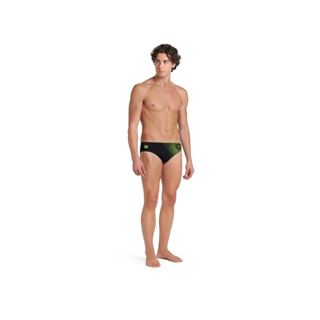 Плавки Arena Foggy Dots Swim Briefs 008482-506 чорний, жовтий 85 (3468337530954) - зображення 3