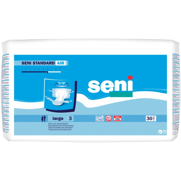 Подгузники для взрослых Seni STANDARD AIR large 30 шт. (5900516693596) - изображение 1