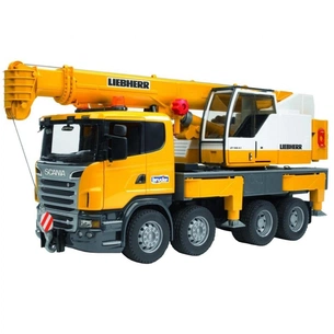 Спецтехніка Bruder Автокран Scania Liebherr Великий (світло (03570) зображення 1