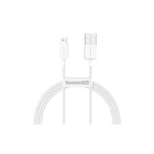 Дата кабель USB 2.0 AM to Lightning 2.0m Superior Fast Charging 2.4A white Baseus (CALYS-C02) изображение 1