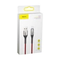 Дата кабель USB 2.0 AM to Lightning 1.0m 2.4A red Baseus (CALSP-B09) - уменьшенное изображение 6