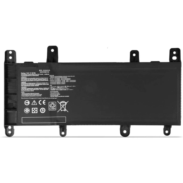 Аккумулятор для ноутбука Asus X756 C21N1515, 5000mAh (38Wh), 4cell, 7.6V, Li-Pol AlSoft (A47916) - изображение 1