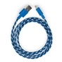 Дата кабель USB 2.0 AM to USB-C 1.0m 2color nylon blue Vinga (VCPDCTCNB31B) - зменшене зображення 3
