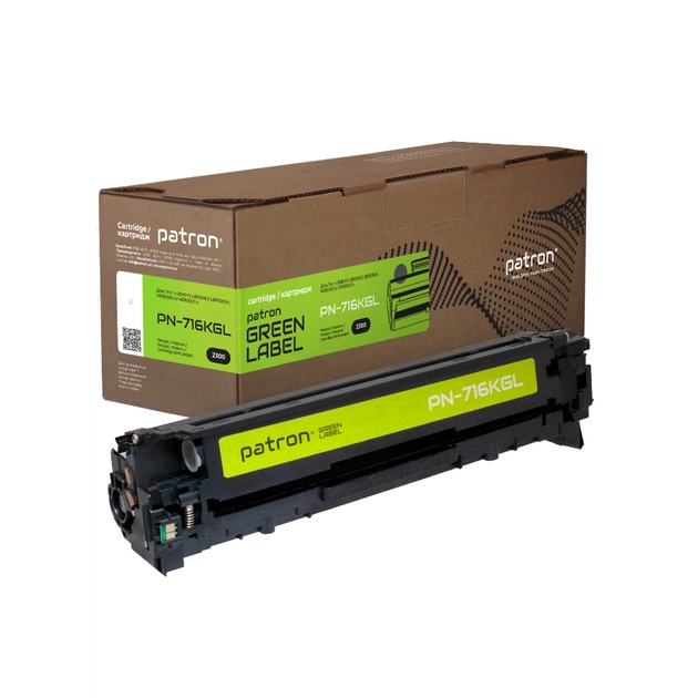 Картридж Patron Canon 716 Green Label, black (PN-716KGL) - зображення 1