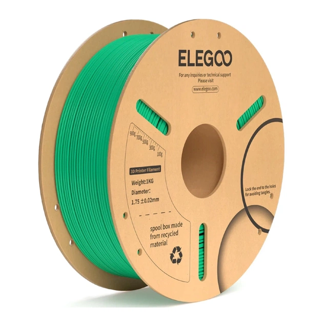 Пластик для 3D-принтера ELEGOO PLA Plus 1кг, 1.75мм, green sea (50.203.0162) - зображення 1